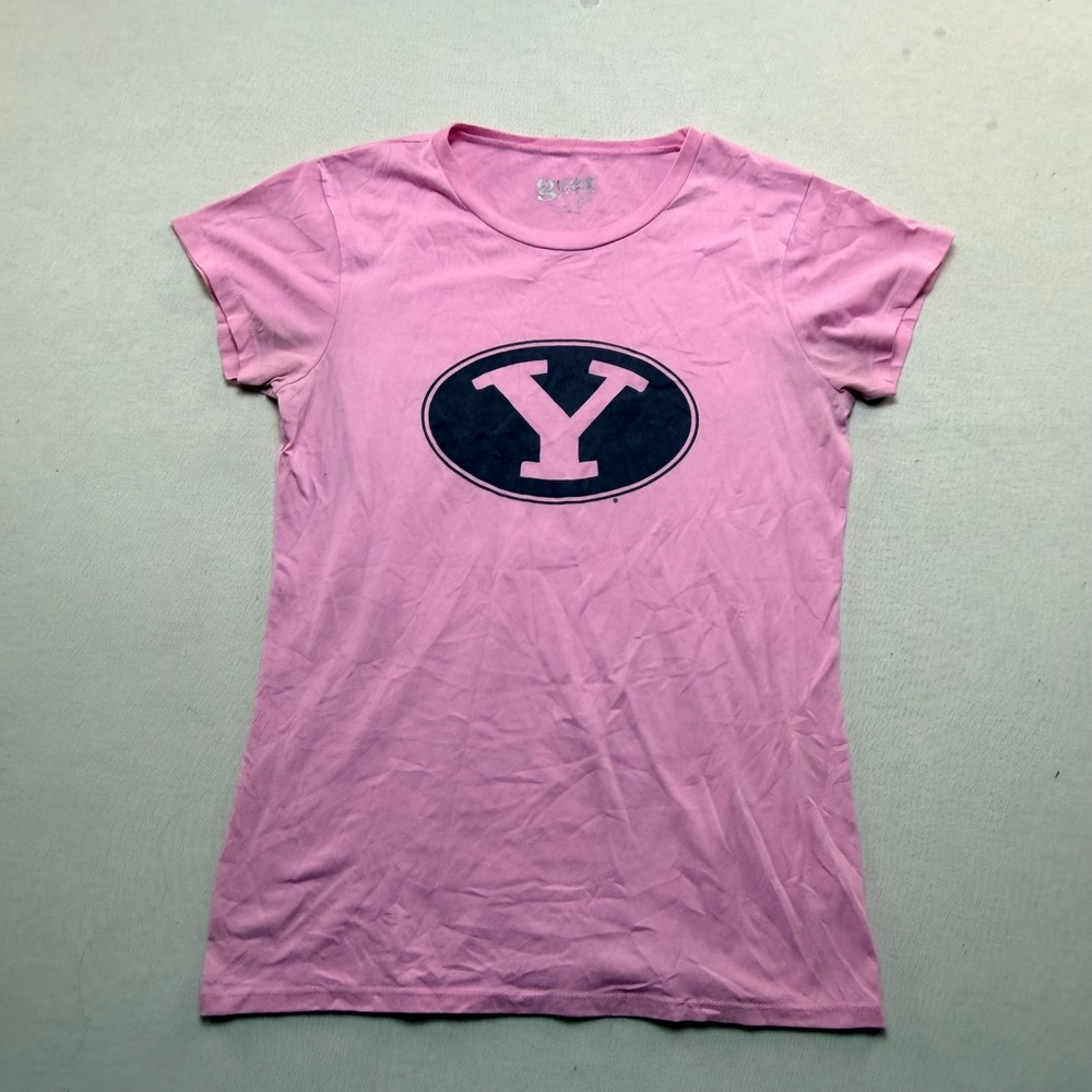 Gear for Sports T-Shirt Women Medium Pink Excellent BYU Cougars Graphic Tee